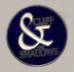 Cliff & Shadows Enamel Tour Badge 1984