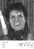 ICRM's Danish Affiliated Cliff Richard Fan Club - Membership Card