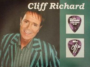 Cliff Richard Guitar Pick Picks Signed Picture Xmas